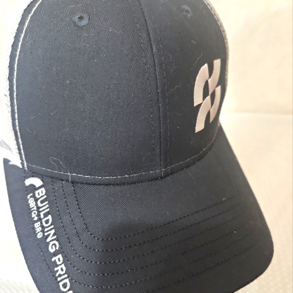 Massey Ferguson Building Pride LGBTQ+ BRe Navy White Trucker Mesh cap